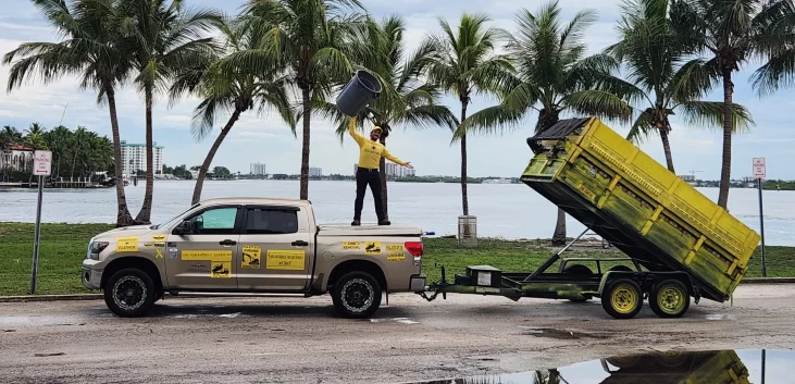 On to top of truck in Florida